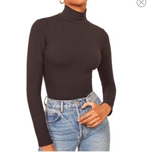 Reformation Navia Bodysuit in Black
